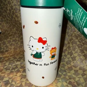 Starbucks Hello Kitty Green and White Miir Metal Hot Coffee Travel Cup